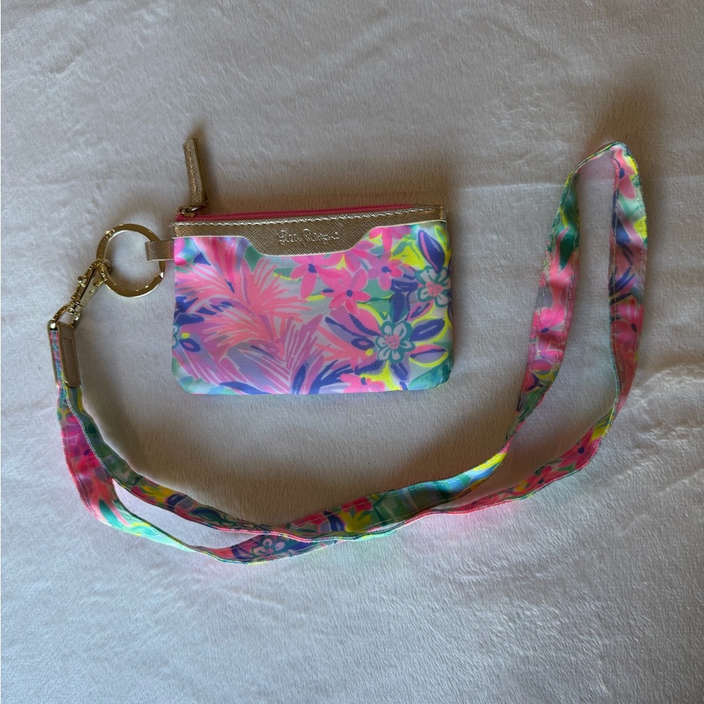 Lilly Pulitzer Card Holder with Lanyard